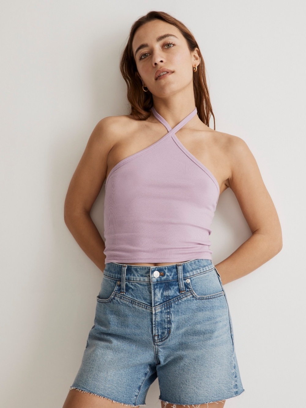 NWOT Lilac Halter Neck Madewell Tank